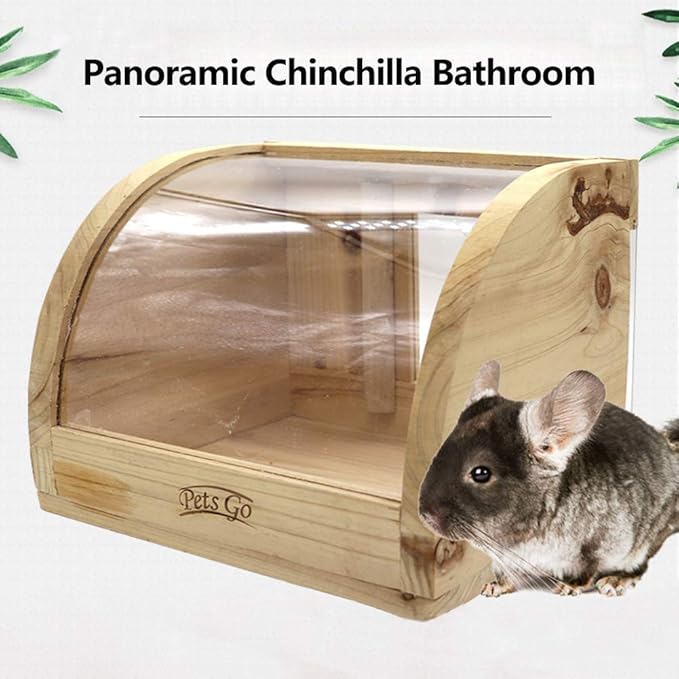 Solid Wood Reptile Terrarium Chinchillas Hamster Bath House Lizard Turtle Sector Breeding Box Pet Supplies