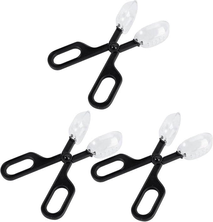 HANABASS Reptile Feeding Clip Tongs Reptile Tank Cleaning Supplies Easy Scissors Handle