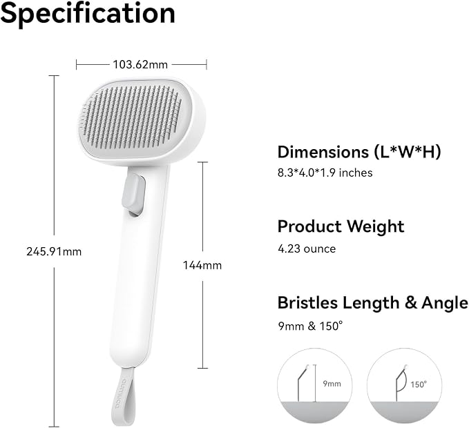 Aumuca Cat Brush for Shedding, Cat Brushes for Indoor Cats, Cat Brush for Long or Short Haired Cats, Cat Grooming Brush Cat Comb for Kitten Rabbit Massage Removes Loose Fur - Image 7