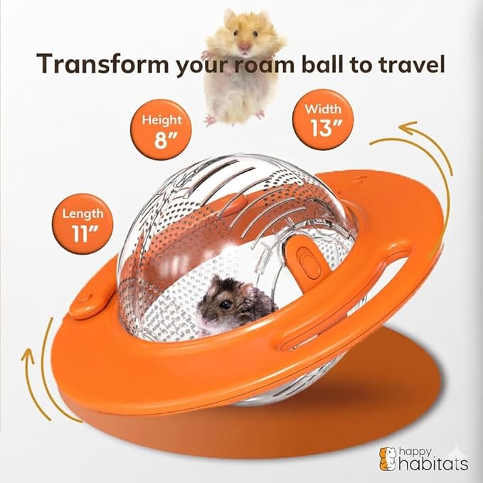 Roam Ring Accessory – Convert Your Hamster Ball into a Small Pet Carrier for Safe, Active Play – Small Animal Toys for Gerbils, Mice & More – Must-Have Pet Rat and Hamster Accessories