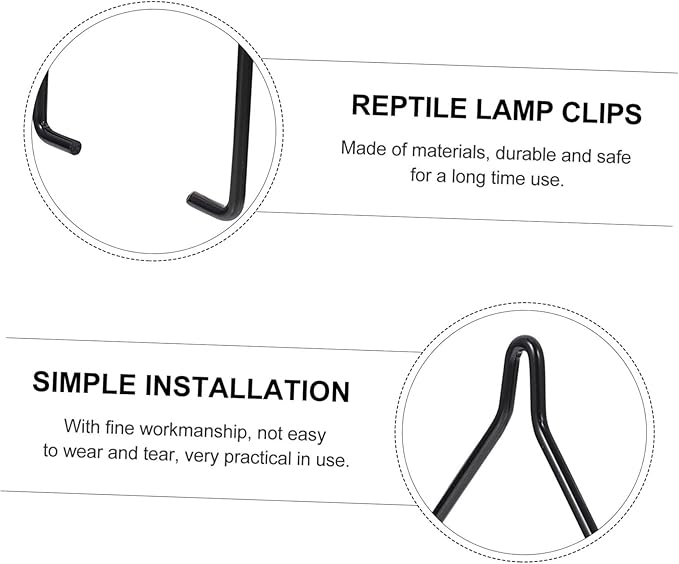 FRCOLOR Reptile Lampshade Clamps Iron Material Clip Light Accessories for Lizards