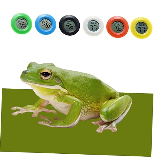 BESPORTBLE Digital Temperature and Humidity Hygrometer for Home and Office Round Shape Lightweight and Easy to Install Celsius Display Green Color