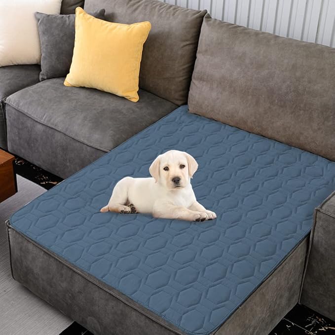 Tcksstex Waterproof and Non-Slip Dog Bed Cover and Pet Blanket Sofa Pet Bed Mat ，car Incontinence Mattress Protectors Furniture Couch Cover for Most Cats Dogs, Pets（30x70- Navy Blue）