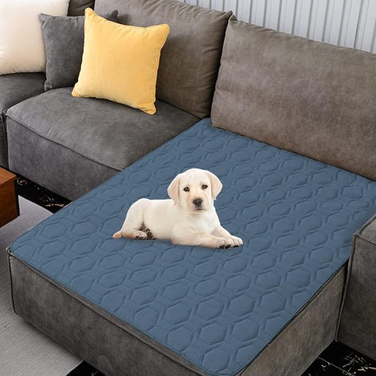 Tcksstex Waterproof and Non-Slip Dog Bed Cover and Pet Blanket Sofa Pet Bed Mat ，car Incontinence Mattress Protectors Furniture Couch Cover for Most Cats Dogs, Pets（40x50- Navy Blue）