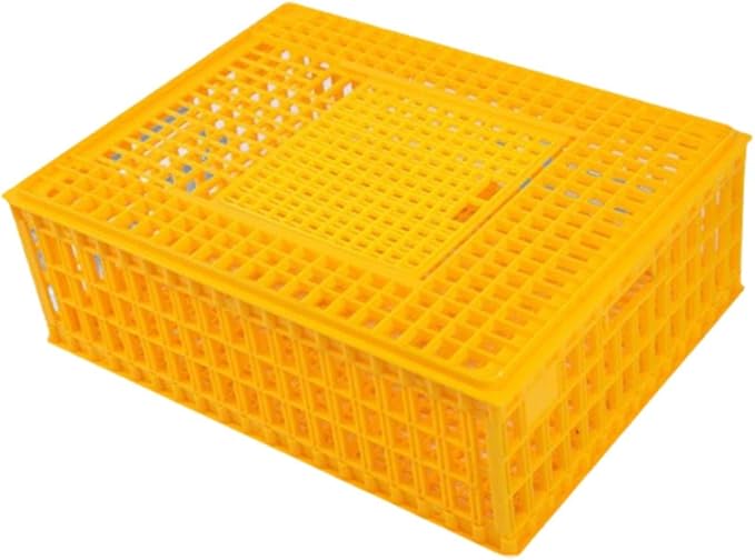 Poultry Crate for Transporting Birds, and Hamsters, Yellow