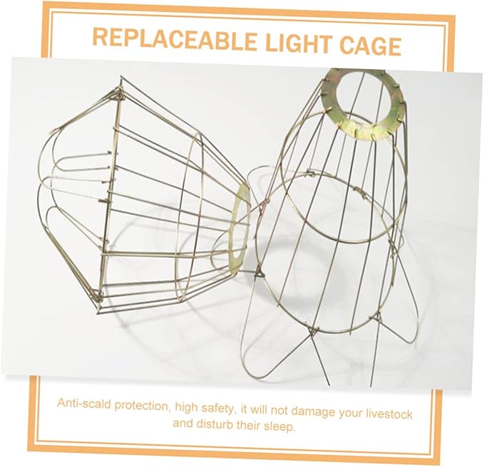 LIOOBO 3pcs Wear-Resistant Heating Bulb Cages for Reptiles and Livestock Safe Light Covers with Anti-Scald Design for Chickens and Animals