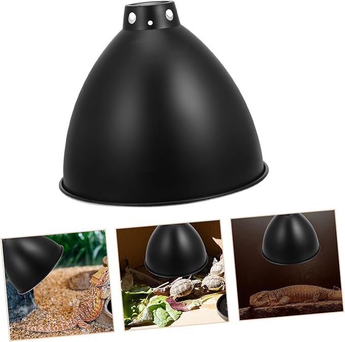 Reptile Heat Lamp Shade Iron Lampshade Accessory Reptile Box Cover Energy-efficient Insulated Lamp