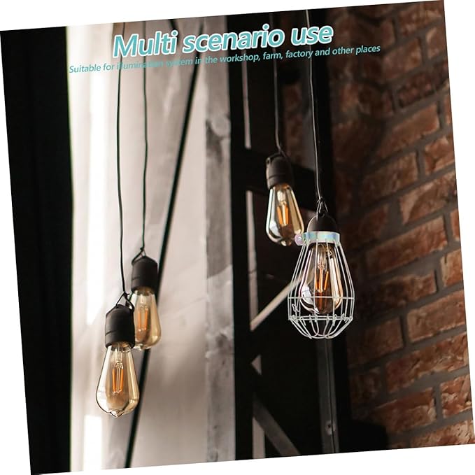 Veemoon 9pcs Vintage Lamp Bulb Guard Iron Metal Light Cages Bulb Cover Vintage Lamp Guard Replacement for Hanging Pendant Lighting Home