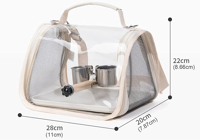 ordinarYone Portable Avian Travel Enclosure For Small Birds And Lizards With Perch And Removable Tray Strong Oxford Fabric Design