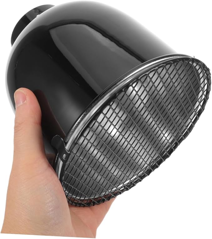 DECHOUS 2pcs Reptile Heating Lamp Shade - 5. 5 Inch Aluminum Reflective Light Cover for Glass Terrariums and Pet Heat Lamp Guard