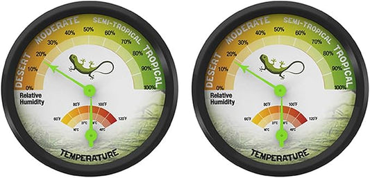Meter,Pet Rearing Box Gauge Temperature Humidity Hygrometer High-Accuracy VivariumTank Supplies 1pc/2Pcs