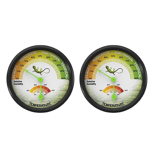 Pet Rearing Box Gauge Temperature Thermometer Humidity Hygrometer High-Accuracy VivariumTank Supplies 1pc/2Pcs Pet Equipment