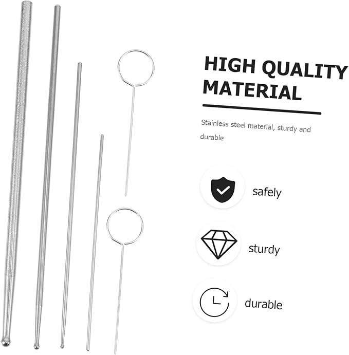 Toddmomy 6pcs Snake Probe Snake Sexing Tool Reptile Terrarium Supply Easy to Use Gender Probe