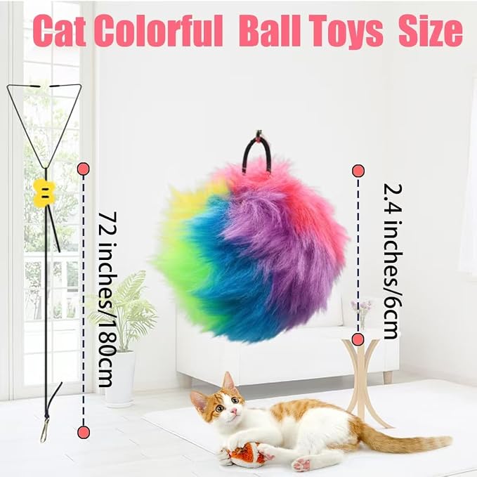 Interactive Cat Toys, Independent Play Hanging Door Cat Toys for Indoor Cats Kitten Exercise Toy for Bored Cats - Image 4