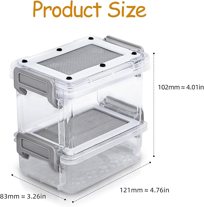 Mealworm Breeder Kit - Live Mealworm Rearing & Feeder for Reptiles, Turtles, Bearded Dragons, Leopard Geckos, Birds and Chickens (0.5-1cm)