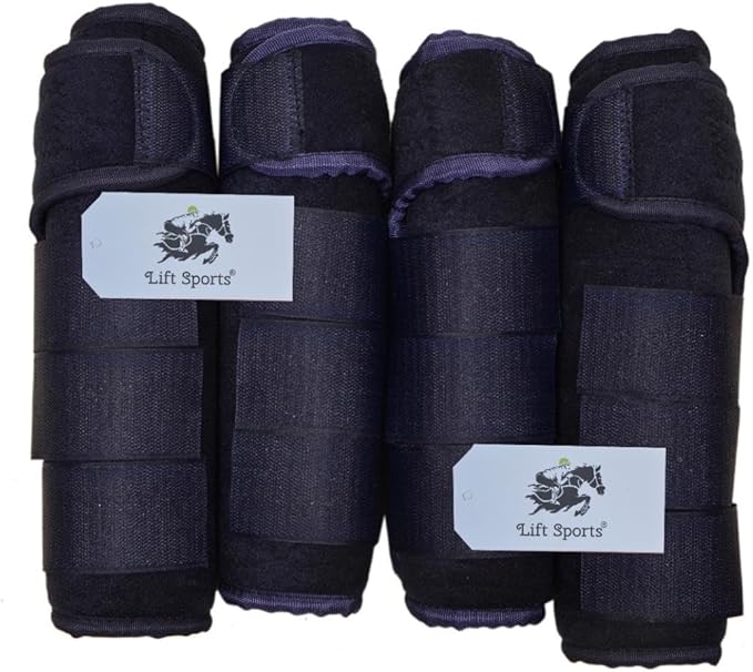 Full Cob Pony Horse Medicine Boots Brushing Boots Leg Wraps Protection Set of 2 and 4 Sports