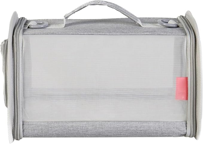Clear Designed Pet Bag with Widening Handle& Mesh Window Small Pet Universal Travel Camping Bag Package Bag Bird Travel Bag Large Bird Backpack Travel Cockatooes Bag Cage Small, beige