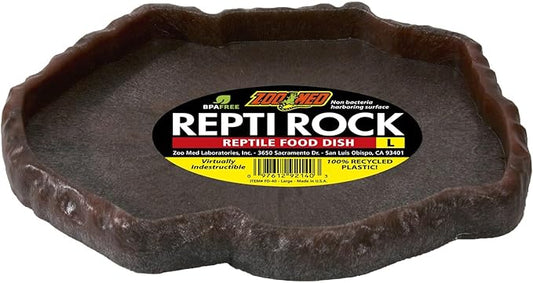 Zoo Med Reptile Rock Food Dish, Large, Colors May Vary