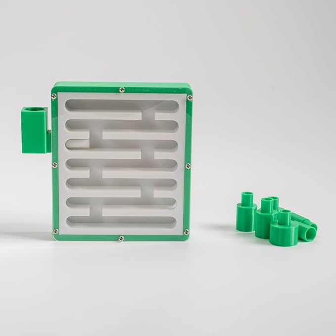 Professional Ant Farm Maze, Green and White Acrylic Formicarium with Water Feeder, 7-Channel Design, 10mm/15mm/20mm Connectors