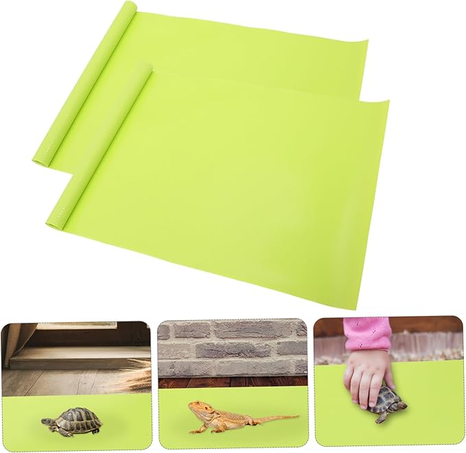 KESYOO 2pcs Reptile Carpet Liner Terrarium Pad for Tortoise and Lizard Habitats Non-Tearing Design Comfortable Substrate Mat for Reptiles
