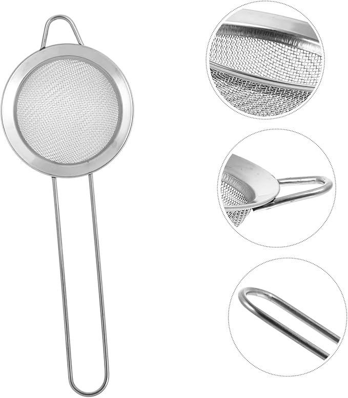 Mipcase 4pcs Stainless Steel Reptile Sand Shovel Litter Cleaner for Tortoises and Lizards Fine Mesh Sifting Tool for Efficient Excrement Removal