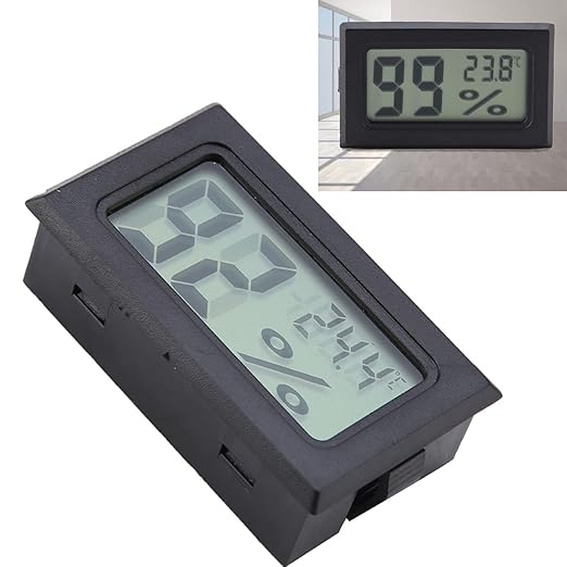 Digital Thermometer Hygromete, Crawler Electronic Temperature Humidity Meter Indoor Hygrometer Sensor for Spiders Scorpions Horned Frogs Lizards Chameleons Tortoises