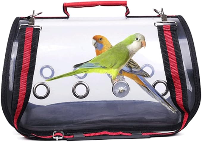 YYDS Small Bird Travel Cage Transparent and Breathable Bird Parrot Travel Carrier Lightweight Bird Travel Bag for Small Birds (Size : 321718cm)