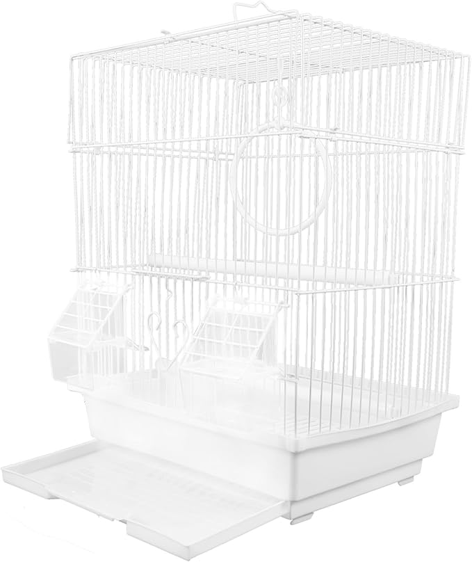 jojofuny Portable Metal Bird Carrier Cage for Parrots Pearl Jade Birds Finches Iron Travel Storage Cage Secure Habitat for Pets