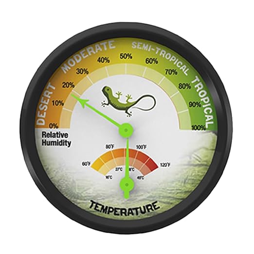 ERINGOGO Safe and Reptile Terrarium Thermohygrometer Accurate Temperature and Humidity Measurement Device Mini Pointer Thermometer for Vivariums and Pet Spaces