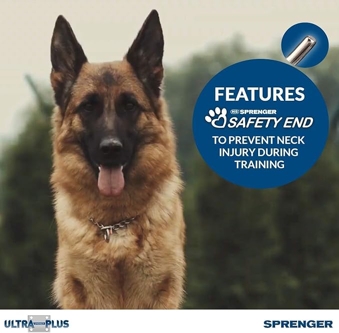 Herm Sprenger Chrome Plated Steel Training Prong Collar with Quick Release Snap for Dogs (23in (58cm) x 3.2mm)