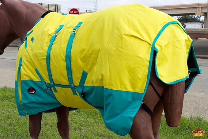 HILASON 84" 1200D Winter Waterproof Turnout Horse Blanket Belly Wrap Yellow