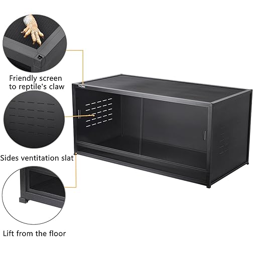 Reptile Tank 4 Packs, 40"x16"x16" Stackable Space Efficient Reptile Enclosure for Bearded Dragon and Ball Python, Expandable Snake Terrarium with Front Opening, Combination Lock
