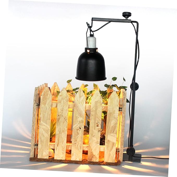 Toyvian Metal Reptile Lamp Rack Heating Lamp for Reptiles Adjustable Plant Light Stand