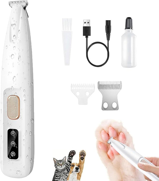 1PC Dog Paw Trimmer with LED Light,35dB Low Noise Precision Pet Paw Trimmer for Dogs Cats Grooming Clippers,Safety Electric Paw Hair Trimmer for Paws,Ears,Rump,Face,Eyes,Dog by Unknown