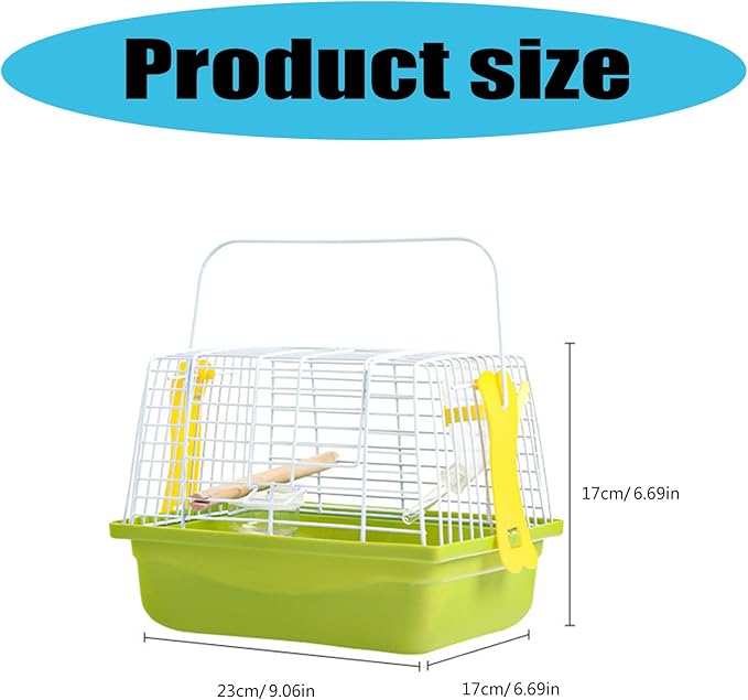 Bird Carriers with Removable Bottom Grids for Conures Finches Outdoor Adventures