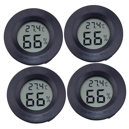 Abaodam 8pcs Portable Digital Hygrometer Thermometer Reptile Pet Box Humidity Temperature Humidity for House