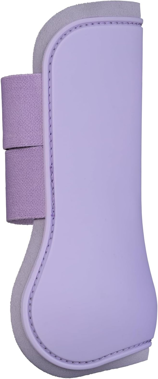 HORZE Adepto Open Front Tendon Boots | Durable Shell with Neoprene Lining - Languid Lavender Purple - Warmblood