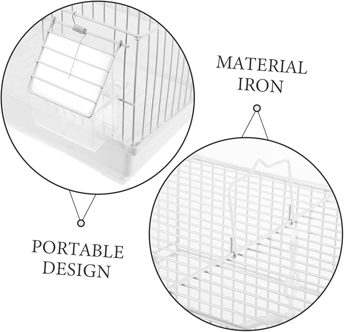 1set Portable Bird Carrier Cage for Travel Lightweight Parrot Cage Spacious Design for Hiking and Outings Safe and Comfortable Habitat for Pets