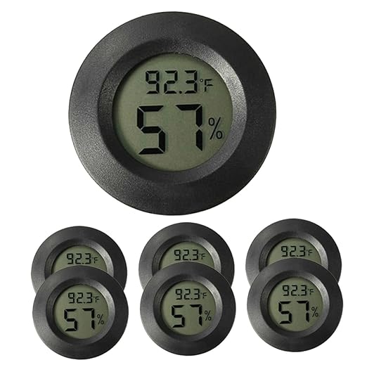 POPETPOP 14pcs Digital Tank Thermometer Hygrometer for Reptile Aquarium Mini Indoor Humidity Monitor Digital Display