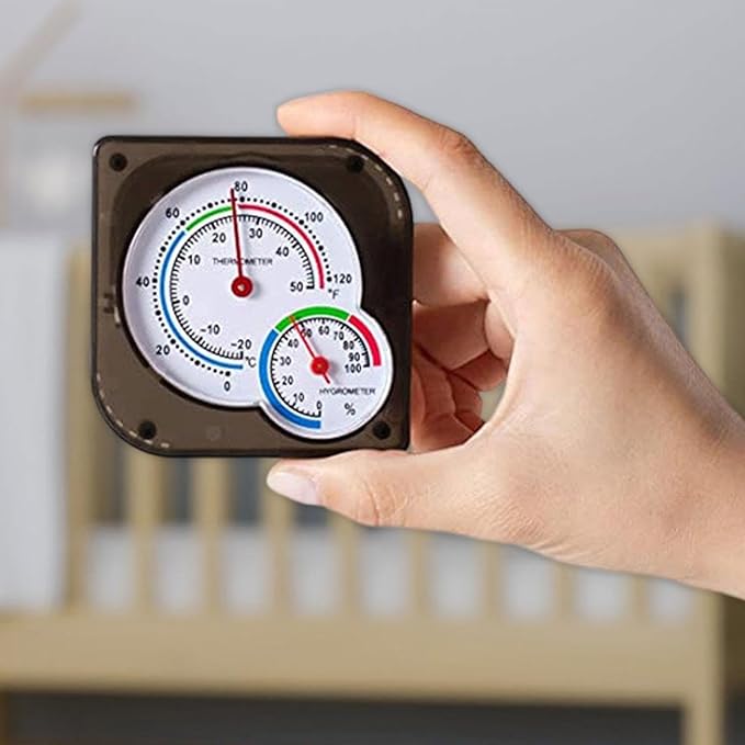 Thermometer Hygrometer Temperature Humidity Meter High Precision Analog Mini for Office Terrarium Home Industry Room