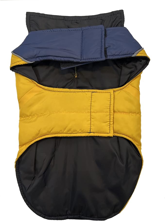 Pets First Collegiate Michigan Wolverines Puffer Vest for Dogs & Cats. Size Medium. Warm, Cozy, and Waterproof Dog Coat, for Small and Large Dogs/Cats.