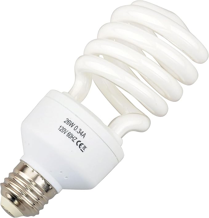 LUCKY HERP 10.0 UVB Fluorescent Desert Terrarium Lamp Bulb,E26,Screw Thread,26 Watts