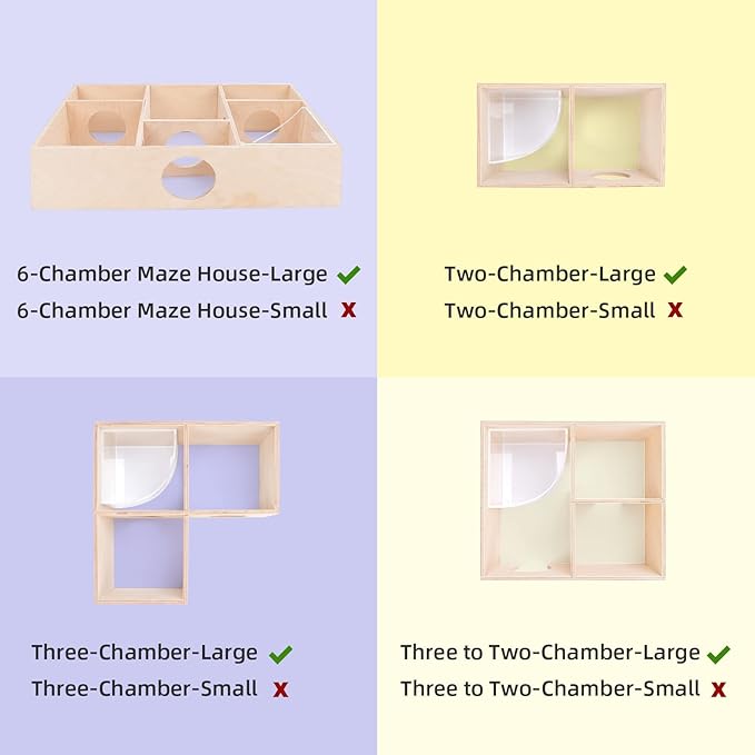 Niteangel Small Animal Sand-Bath Box - Acrylic Critter's Sand Bath Shower Room & Digging Sand Container for Hamsters Mice Lemming Gerbils or Other Small Pets (Fan-Shaped, Transparent)