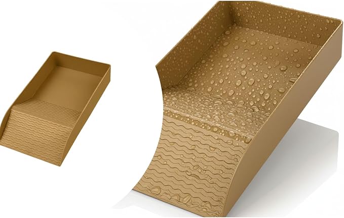 Reptile Bathing Tub with Non-Slip Surface and Entry Ramp for Easy Small Animal Soaking Container