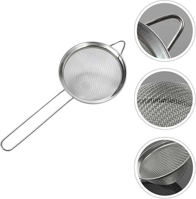 2pcs Reptile Residue Excrement Shovel with Metal Mesh, Dung Filtering Sand Scoop for Terrarium Cleaning, Silver Stainless Steel Lizard Box Sieve Tool for Reptile Care