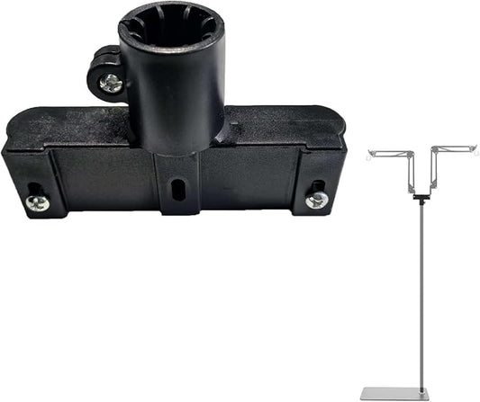 MECESOR Light Frame Connecting Clip Dual Reptile Lamp Stand,15.7-74.3 Inch Height Adjustable Reptile Light Stand,360° Sewing Flexible Arms,Heat Lamp Stand