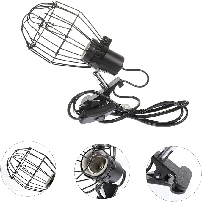 BESPORTBLE 1pc Ceramic Heat Lamp Cover for Reptiles Lampshade Sturdy Clamp Fit for Pet Heating Lights Efficient Heat Dissipation