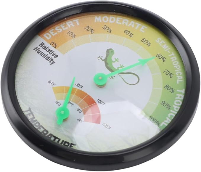 Thermometer Hygrometer Dial Hygrometer Mechanical High Precise Pointer Type Mechanical Temperature and Humidity for Reptile Pet