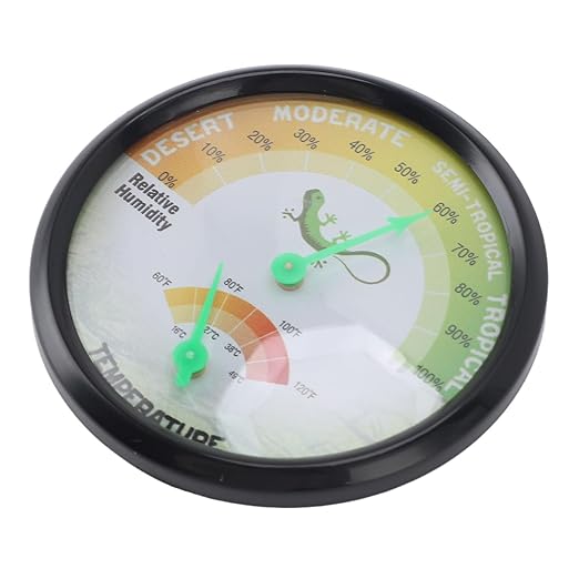 Thermometer Hygrometer Dial Hygrometer Mechanical High Pointer Type Mechanical Temperature and Humidity Gauge for Reptile Pet