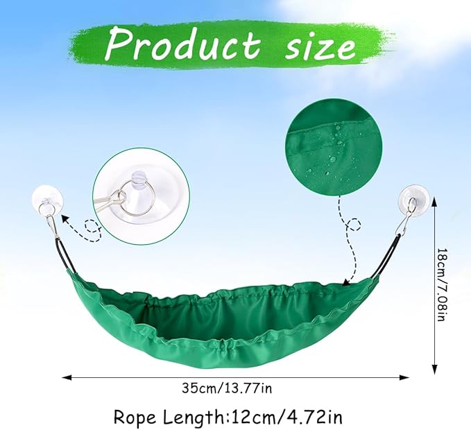 Reptile Hammock, Bearded Dragon Tank Accessories Lizard Hammock Reptile Lounger for Lizard Gecko Snakes Chameleon Lguana Reptiles (Green)